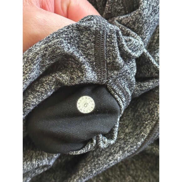 Lululemon Wunder Under Crop Leggings 21" Heathered Black Size 6 - Picture 11 of 11